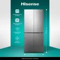 Холодильник Hisense RQ5P470SEI1, многодверный, серебристый, 483 л