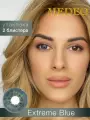 Цветные контактные линзы Medeo Extreme Blue 3 месяца, -1.50 / 8.6 / 14.2, голубой, 2 шт.