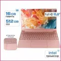 Ноутбук, Intel Celeron N5095, 16GB RAM, SSD 512GB, Intel UHD Graphics Розовый золото