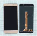 Дисплей (экран) в сборе с тачскрином для Huawei Honor 5A LYO-L21 золотистый / 1280x720