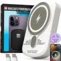 Магнитный беспроводной 10000 mAh повербанк Luckroute MagSafe Power Bank для телефона - Внешний портативный аккумулятор с быстрой зарядкой, 100% совместимость с iPhone 12/13/14/15