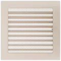 Решетка Kratki 22х22 кремовая, вентиляционная, с жалюзи