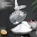 Измельчитель льда электрический, дробилка для льда для баров, кафе, ледорубов (алюминий с 4 лезвиями)
