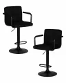 Набор 2 шт. Стул барный DOBRIN KRUGER ARM BLACK, LM-5011_BlackBase, черный вельвет (LAR-E2041-52)