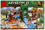Конструктор Майнкрафт Игрушка Minecraft My World набор Водная Шахта Крипера 451 деталь с led подсветкой