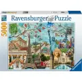 Пазл Ravensburger 5000 деталей: Большой городской коллаж