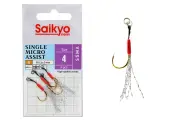 Крючки Saikyo SSMA SINGLE MICRO ASSIST №4 (4 шт), 00-00052202