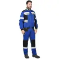 Костюм полином куртка короткая, полукомбинезон, василек с черным и СОП 50 мм р. 56-58/170-176 / Костюм рабочий мужской / Костюм рабочий