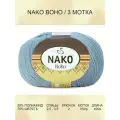 Пряжа Nako Boho Нако Бохо: 12408 (голубой), 3 шт 400 м 100 г, 75% шерсть, 25% полиамид