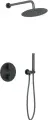 Душевой комплект Vincea VSFW-101TMB 4 в 1, встраиваемый, с внутренней частью в комплекте, с термостатом, со смесителем, латунный, черный, матовый