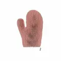 Мочалка-рукавичка для тела, средней жёсткости, розовая