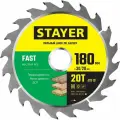 STAYER 180 x 30/20 мм, 20Т, диск пильный по дереву FAST