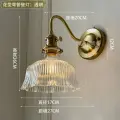 Настенный светильник латунный со стеклянным абажуром, Bulb not included, A-Clear glass