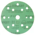 SUNMIGHT. Круг шлифовальный на липучке, зелёный, 150мм 15отв. Р1200