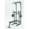 Тренажер INVENT 5в1, турник 3в1 с брусьями, скамья, черный, max вес 150кг