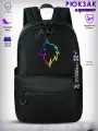 UFO PEOPLE Рюкзак для старшеклассников мальчиков и девочек подростков под ноутбук/ Ранец городской летний удобный черный с принтом/ Вместительный портфель для спорта тренировок прогулок и путешествий