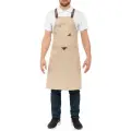 Фартук рабочий с грудкой унисекс из плотной хлопкосодержащей ткани с водоотталкивающей пропиткой Оранж бежевый