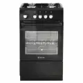 Плита De Luxe 5040.48г, газовая, 4 конфорки, ящик для посуды, черная