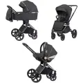 Универсальная коляска Carrello Ultimo, 3 в 1, автокресло, люлька, прогулка, цвет серый