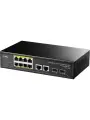Коммутатор неуправляемый с PoE, Cudy GS1010PS2 10 портов RJ45 10/100/1000 Мбит/с, 8xPoE, 30W/port, 2x1000 BASE-X SFP (GS1010PS2)
