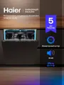 Посудомоечная машина встраиваемая 60 см Haier HDWE16-595RU, полноразмерная, 16 комплектов, 8 программ, Aquastop, серый металлик