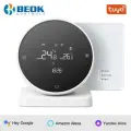 Beok RF Беспроводной термостат для газового котла, BOT-R7W-X-WIFI, Tuya Wifi Умный дом Терморегулятор отопления комнаты Работа от батареи с Алисой