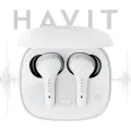 Наушники беспроводные TWS HAVIT TW959 с микрофоном, влагозащитой, блютуз, игровые, белые