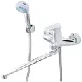 Смеситель Tsarsberg, для ванны и душа, с лейкой, рычажное управление, покрытие хром