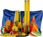 Набор для подвижных игр: фрисби, кольцеброс, кегли, городки, бамбинтон, хоккей с мячом, в сумке 47 предметов