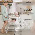 Стульчик для кормления детский Jovola Jelly от 6 до 36 месяцев, светло-серый