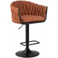 Стул барный DOBRIN LEON, оранжевая ткань (LAR 275-27) LM-9690_B-M_TT-LAR-275-27, комплект 2 шт.