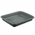 Satoshi буко противень глубокий, 36,5х27х5,5см, угл. сталь, антипригарное покрытие мрамор