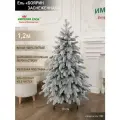 Елка искусственная новогодняя литая заснеженная 120 см, ель на Рождество в комнату, Империя Ёлок