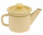 Чайник эмалированный 1,0л без рисунка с пластмассовой кнопкой