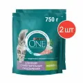 Сухой корм Purina ONE для кошек с чувствительным пищеварением 750г 2 шт