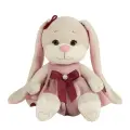 Мягкая Игрушка Jack&Lin Зайка Лин в Розовом Бархатном Платьице с Бантиком 20 см JL-04202305-20
