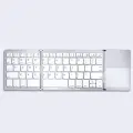 Клавиатура B033, Bluetooth, складная, серебристая