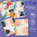 Тетрадь А5, 96 л, BRAUBERG, гребень, клетка, Insight, 404424 Комплект : 12 шт.