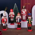 Новогодние игрушки на елку Цветные рождественские деревянные фигурки Щелкунчик  5шт