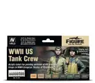Набор акриловых красок Vallejo серии Model Color - WWII US Tank Crew 70186, 8 шт по 17 мл
