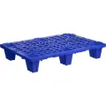 Паллет п/э 800х600х140 перфорированный, на ножках цв. синий