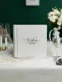 Свадебный фотоальбом Wedding Day, MyAlbums, кожаный, ручная работа, 24 x 24 см, белый
