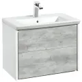 Тумба под раковину Roca Ronda, подвесная, бетон/белый матовый ZRU9303003 (Z. RU93.0.300.3)