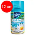 Комплект 12 шт, Сменный баллон 250 мл, CHIRTON Лазурный бриз, для автоматических освежителей, универсальный, сухое распыление, 4670013302574