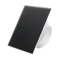 Вытяжной тонкий вентилятор SlimVent МV 100, стекло квадрат черный матовый