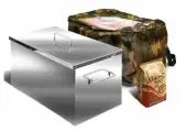 Коптильня Ольховый дым Классик 400х250х200мм 2-хъярусная нержавеющая сталь 2.0мм с поддоном сумкой и пакетом щепы ольховой