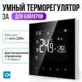 Умный терморегулятор для БОЙЛЕРА 3А Easy Tech из закаленного стекла, сенсорный, черный