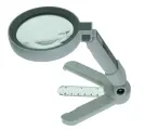 Лупа ручная с подсветкой с подставкой на аккумуляторе 5x 75мм DH75SC