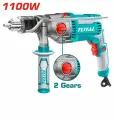 Дрель ударная TOTAL TG211166, мощность 1100Вт, ключевой патрон