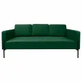 Диван прямой Офис подлокотниками, зеленый велюр
